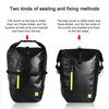 Rhinowalk Bicycle Backpack Full Waterproof Shelf Bag 25L Unilateral Frame Bag Long-distance Travel Bicycle Bag(Black Green)