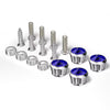 Licence Plate Frame Rhinestone Anti-theft Fixing Nut Cover(Blue Diamond)
