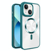 For iPhone 13 Glaring CD Texture MagSafe Phone Case(Deep Green)