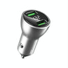 REMAX RCC106 Vitor Series 3.4A Dual USB Interface Car Charger with Digital Display(Silver)