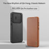 For Samsung Galaxy A56 5G NILLKIN QIN Series Pro Sliding Camera Cover Design Leather Phone Case(Black)