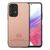 For Samsung Galaxy A52 Twill Fabric Leather Skin Back Phone Case(Pink)