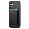 For Samsung Galaxy A16 Retro Magsafe Card Bag PU Back Cover Phone Case(Black)