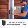 Wireless Smart Video Doorbell, 90° View, Black - WiFi, HD