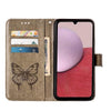 For Samsung Galaxy A24 4G Embossed Butterfly Leather Phone Case(Grey)