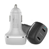 ACC-580 Dual Ports PD 60W Fast Charging Car Charger(White)