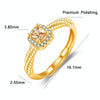 J355 Valentine Day Square Champagne Zircon Ring(White Gold)
