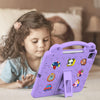 For iPad Pro 12.9 2022 / 2021 Handle Kickstand Children EVA Shockproof Tablet Case(Light Purple)