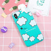 For iPhone XS Max Shockproof Cartoon TPU Protective Case(Clouds)