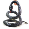 2 PCS Boa Constrictor Tricky Toy Mischief Scary Simulation Snake(Black)