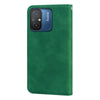 For Xiaomi Redmi 12C/11A 4G Global/Poco C55 Frosted Business Magnetic Horizontal Flip PU Phone Case(Green)