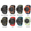 SMAEL 8080 Outdoor Sports Waterproof Multifunctional Glowing Double Dial Watch(Black Orange)
