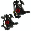 ZOOM HB100 Mountain Bike Hydraulic Brake Caliper Folding Bike Cable Pull Hydraulic Disc Brake Caliper, Style:Front and Rear(Black)