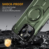 For iPhone 14 Pro Lens Holder MagSafe Phone Case(Army Green)