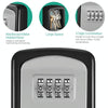 Wall Mounted Key Safe Box - 4 Digit Combination Lock (Grey)