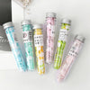 10pcs Disposable Portable Travel Tube Shape Boxed Confetti Soap Mini Soap Plate(Words Series)