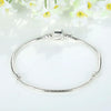 Silver Snake Chain Link Bracelet, Length:20cm(Silver Plated)