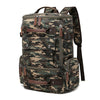 Travel Canvas Large Capacity Computer Backpack(Green Camouflage)