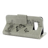 For Galaxy S8 Butterflies Embossing Horizontal Flip Leather Case with Holder & Card Slots & Wallet & Lanyard(Grey)