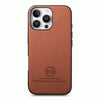 For iPhone 13 Pro Max Twill Fabric Leather Skin Back Phone Case(Brown)