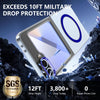 For Samsung Galaxy Z Flip5 lce Folding Series MagSafe Integrated Clear PC Phone Case(Royal Blue)