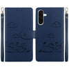 For Samsung Galaxy A26 5G Cute Cats RFID Leather Phone Case(Blue)