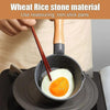 Medical Stone Deepened Mini Gas Special Oil Pan Butter Melting Soup Pot with Diversion Port(Black)