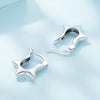 SCE1615 Sterling Silver S925 Simple Versatile Star Earrings