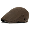 Cotton Solid Color Retro Style Cap Front Cap(Dark Khaki)