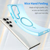 For Samsung Galaxy S23 Ultra 5G MagSafe Frosted Translucent TPU + PC Full Coverage Phone Case(Blue)