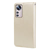 For Xiaomi 12/12X Rose Embossed Flip PU Leather Phone Case(Gold)