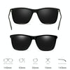 Men Retro Fashion Aluminum Magnesium Frame UV400 Polarized Sunglasses (Black Tarnish+ Blue)