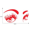 D-821 Beauty Eyes Pattern Car Modified Decorative Sticker(Red)