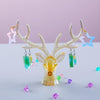 D617 DIY Drop Mold Deer Antler Ornament Silicon Mold(Large+Small+Wooden Bracket)