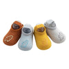 Baby Socks Cartoon Print Glue Strap Baby Anti-Slip Floor Socks Size: M 1-3 Years Old(Yellow)