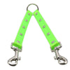 TPU Double Dog Lead, Tangle-Free, 25cm (Green) - Small Dogs