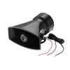 12V 100W Car Siren with PA & Mic, 125dB 5 Tone Air Horn