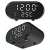 15W LED Mirror Wireless Charger Desktop Multifunctional Mini Clock(White)