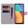 For Alcatel 1L (2021) Coloured Drawing Cross Texture Horizontal Flip PU Leather Case with Holder & Card Slots & Wallet & Lanyard(Upskirt)
