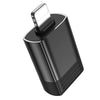 Borofone BV18 8 Pin Male to USB Female USB2.0 OTG Adapter(Black)