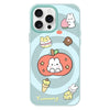 For iPhone 12 Pro Skin Feeling Jelly TPU Hybrid PC Phone Case(Apple Rabbit Yellow Light Green)