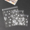 1 Packs Snowflake Christmas Candy Cookie Snack Bag Self-adhesive Gift Bag, Size:7x7cm