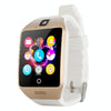 Q18S 1.54 inch IPS Screen MTK6260A Bluetooth 3.0 Smart Watch Phone, Pedometer / Sedentary Reminder / Sleeping Monitor  / Anti-Loss / Remote Camera / GSM / 0.3M Camera (White + Gold)