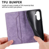 For Samsung Galaxy A36 Business Solid Color Magnetic RFID Leather Phone Case(Purple)