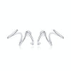 S925 Sterling Silver Simple Style Lines Women Earrings