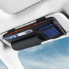 Multi-functional Car Sunshade Sunglasses ID Ticket Storage Bag Car Sun Visor Eyeglasses Case(Grey)
