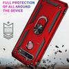 For LG K51S Shockproof TPU + PC Protective Case with 360 Degree Rotating Holder(Black)