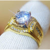 Fashion Businessman 18K White Gold Plated + AAA Zircon Men Diamond Ring, Size: 9, Diameter: 18.9mm, Perimeter: 59.5mm