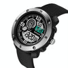 SANDA 762 Watch Men Watch Students Men Watch Fashion Trend Youth Waterproof Night light Sports Men(Silvery)