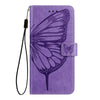 For Xiaomi Redmi K70 / K70 Pro Embossed Butterfly Leather Phone Case(Purple)